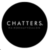 chatters logo in white on a black circle